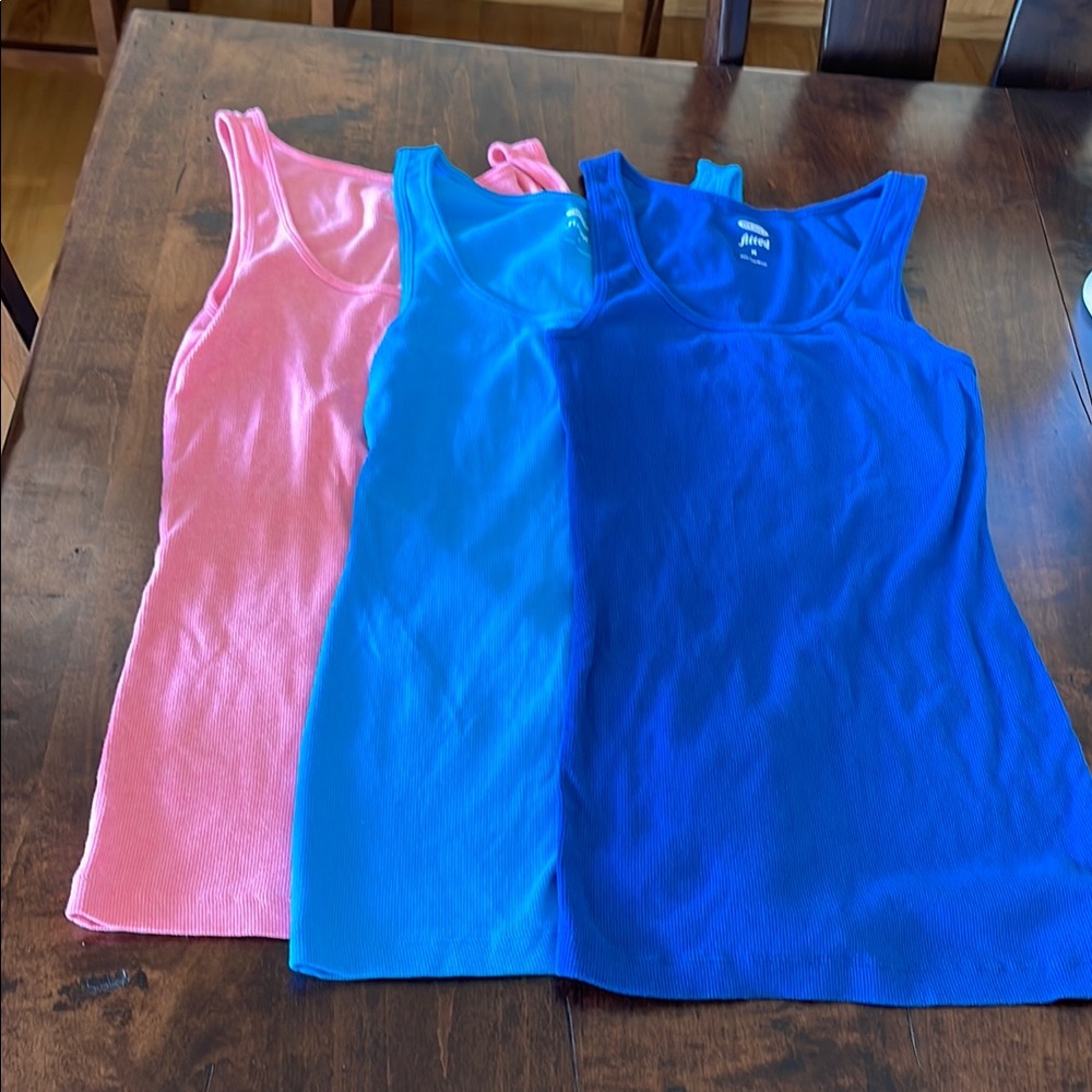 Old Navy Blue Fitted Tank Top